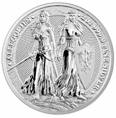 2022 Polonia & Germania Allegories - 2 oz Silver Coin